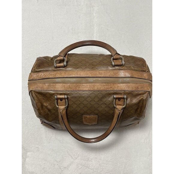 Celine Boston Bag Brown Macadam Pattern - Picture 3 of 10